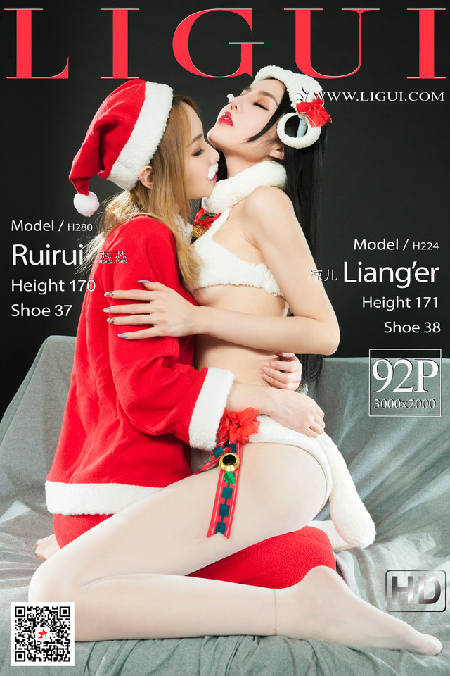 Ligui丽柜 – 2020.12.23《双生花-圣诞激情》蕊蕊&凉儿[93P129M] – 艺博图社