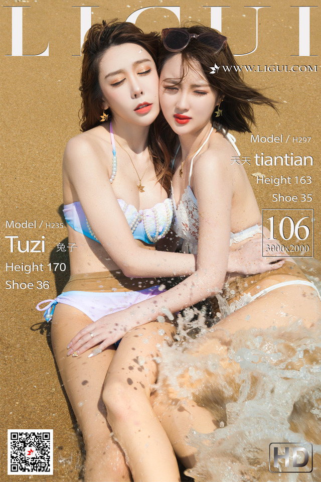 Ligui丽柜 – 2020.12.18《双生花- 浪花柔情》兔子&天天[107P215M] – 艺博图社